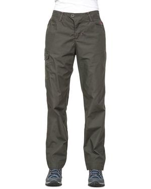 Trespass Rambler Solid Patterned Straight Cargo Trousers - Grey