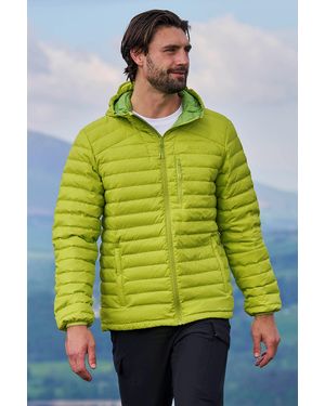 Mountain Warehouse 'Henry Ii' Down Padded Jacket Water Resistant Hooded Puffer Winter Coat Nylon - Green