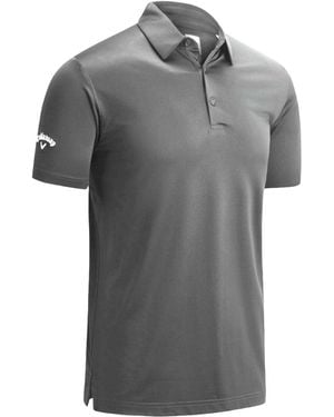 Callaway Apparel Swing Tech Solid Colour Polo Shirt - Grey