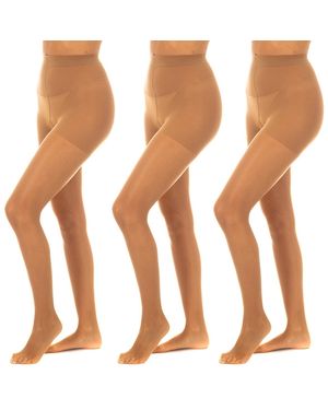 Jolie Folie Pack-3 Lycra Knickers 20 Den Active20D - White