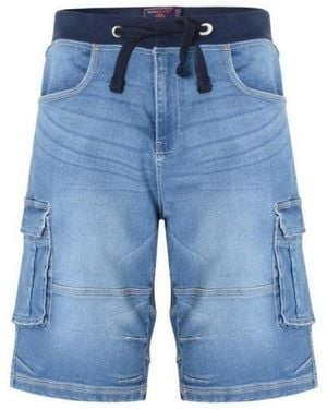 KAM Jeanswear Kam Big & Tall Cargo Combat Shorts - Blue