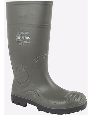 Grafters Lexington Full Length Safety Wellington Boot - White