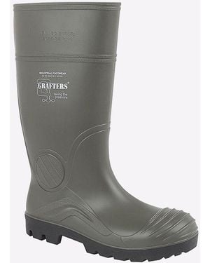 Grafters Lexington Full Length Safety Wellington Boot - White