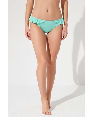Penti Middenhoog Taille Ruffle Bikini Onderkant - Blauw