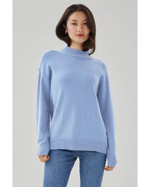 Joe Fresh Funnel Neck Cuffed Jumper - Blue