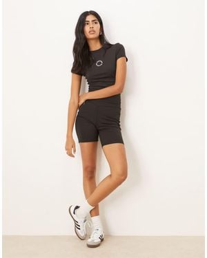 ASOS Design Slinky Short Co-Ord - Natural