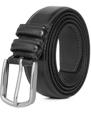 Woodland Leathers Belt For 1.25” Genuine Leather Premium Classic - Black