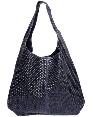 Luisa Vannini Blauw Rundleer Tas