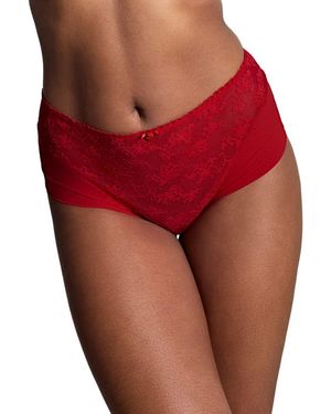 Panache Tango Lace Deep Brief Scarlet - Red