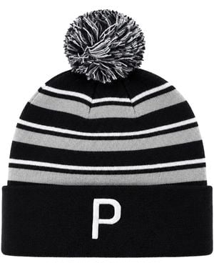 PUMA Wrmlbl Stripe Pom/ Golf Beanie - Black