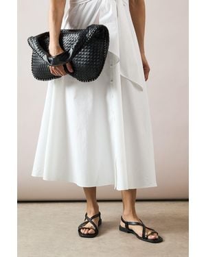 Wallis Angela Faux Leather Metal Trim Detail Cross Strap Flat Sandals - Black