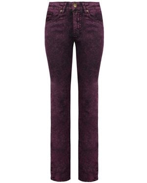 Criminal Damage Skinny Fit Acid Wash Jeans - Purple