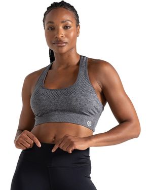 Dare 2b Ladies Dont Sweat It Ii Sports Bra (Ebony) - Grey