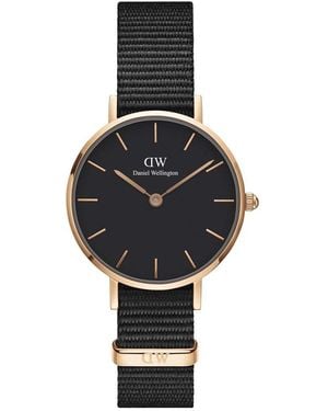 Daniel Wellington Dw00100247 Ladies Petite Cornwall Rose 28Mm Watch - Black