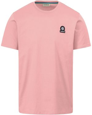 Sandbanks Badge Logo T-Shirt Dusty Cotton - Pink