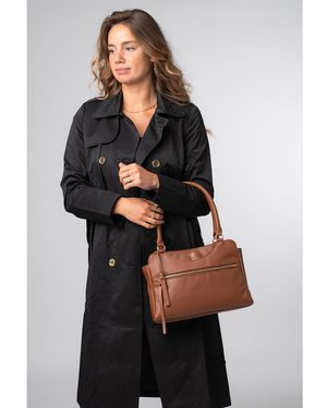 Cultured London Brianna' Leather Handbag - Black