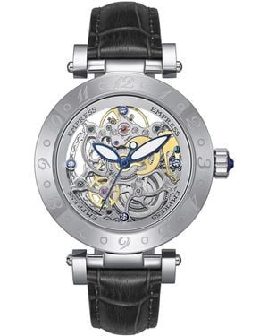 Empress Theodora Automatic Leather-Band Watch - Metallic