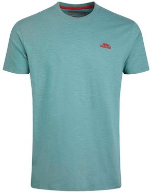 Weird Fish Organic Cotton Logo T-Shirt - Blue