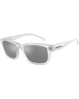 Arnette An4284 Frosted Crystal Mirror Sunglasses - Grey