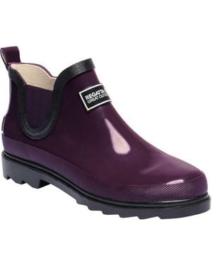 Regatta Ladies Lady Harper Welly Ankle Height Wellington Boots - Purple