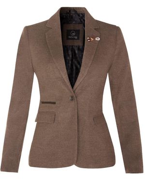 TruClothing Tweed 1920S Herringbone Light Blazer - Brown