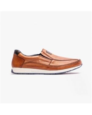 Rieker 11962-25 Leather Slip-On Shoes - Pink