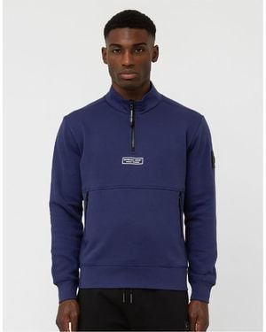 Marshall Artist Siren Funnel Neck Long Sleeve Sweatshirt - Blue