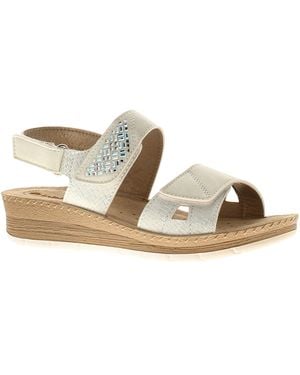 Inblu Wedge Sandals Iterate Touch Fastening - Black