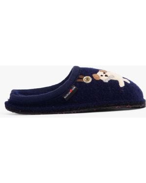 Haflinger Fido Slippers - Blue