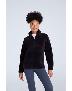 Mountain Warehouse Teddy Fleece Jumper Half Zip Warm Cosy Casual Coat - Blue
