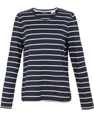 Regatta Ladies Federica Ii Stripe Long-Sleeved T-Shirt /Light Vanilla) - Blue