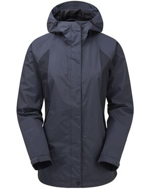 Sprayway Ladies Waterproof Hiking Jacket With Hood Windproof Rain Shell Coat - Blue