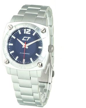 Chronotech Silver Steel Watch - Blue