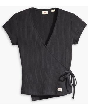 Levi's Levi's Caviar Dry Goods Pointelle Wrap T-Shirt - Black