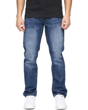 Crosshatch New Techno Denim Embossed Jeans (Stone Wash) - Blue