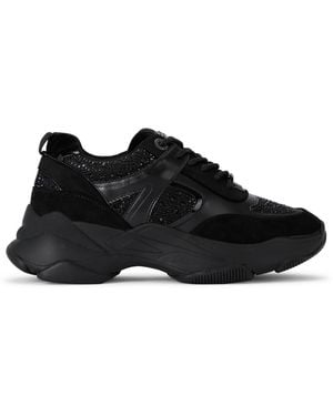 KG by Kurt Geiger Lucile Lace Up Gem Trainers - Black