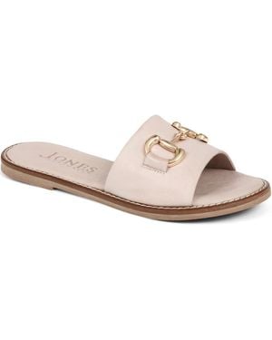 Jones Bootmaker Emillina Leather Buckle Mule Sandals - Pink