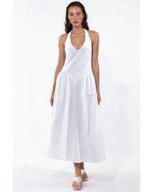 Busem Halter Neck Midi Dress - White