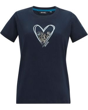 Regatta Ladies Filandra Vx Heart T-Shirt - Blue