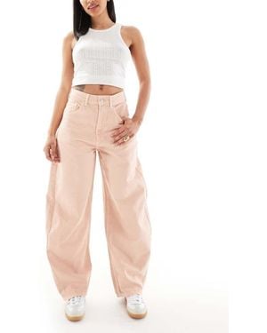 ASOS High Waisted Barrel Leg Jean - Orange