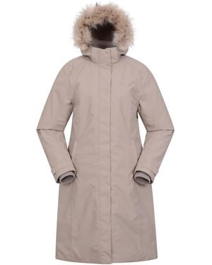 Mountain Warehouse Meadow Borg Gevoerde Waterdichte Gewatteerde Jas (Licht) - Bruin