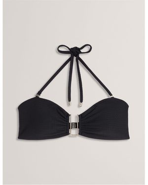 Ted Baker Bar Bikini Top With Tie Closure - Black