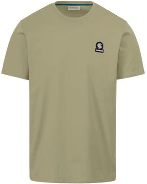 Sandbanks Badge Logo T-Shirt Army Cotton - Green
