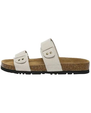 EVER AU Australia Scarlet Leather Sandals - Grey