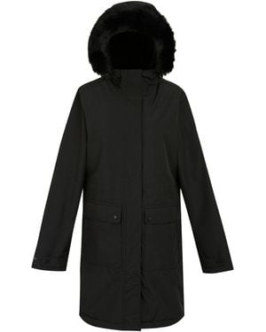 Regatta Ladies Faux Fur Trim Parka Material_Synthetic - Black