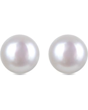 Luxenter Oorbellen, Basis 925 Sterling Zilver En Witte Parel Met Gerhodineerde Afwerking