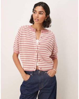 ASOS Knitted Cardigan With Raglan Sleeve - Orange