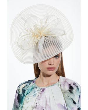 Karen Millen Feather Detail Fascinator - White