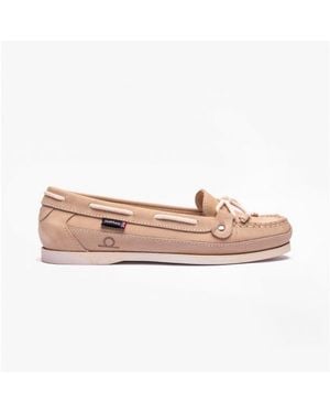 Chatham Alcyone G2 Ladies Nubuck Boat Shoes Stone - Pink