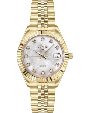 Gevril Gv2 Naples Dial 12402 Swiss Quartz Diamond Watch - Metallic